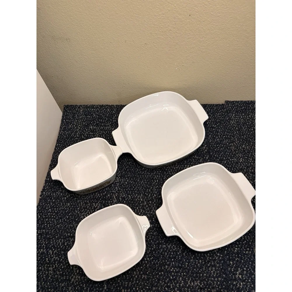 Vintage Corning‎ Ware Spice of Life L'Echalote Casserole Dish Set of 4